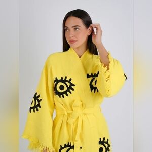 The Prena - 100% Turkish cotton - yellow with black eyes